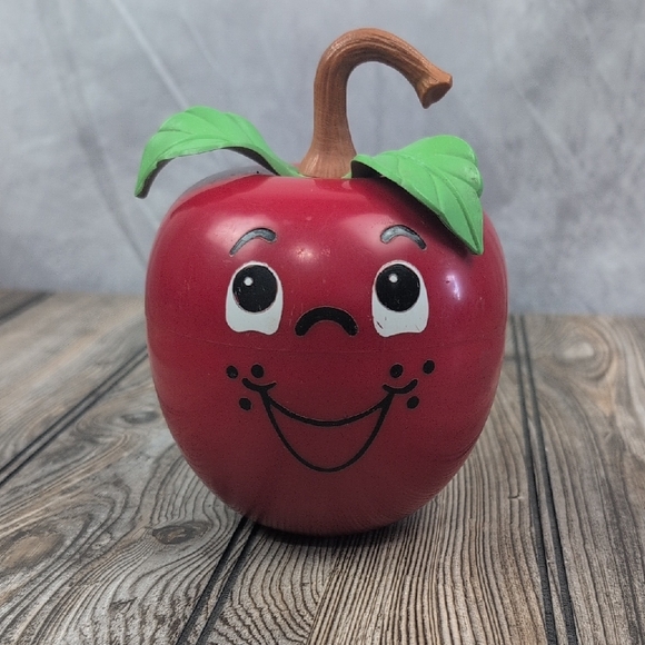 Fisher-Price Other - Vintage Fisher-Price Happy Apple Toy With Bell Inside